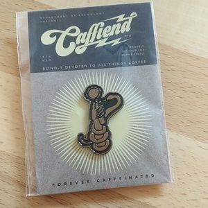 Espresso shot coffee enamel pin